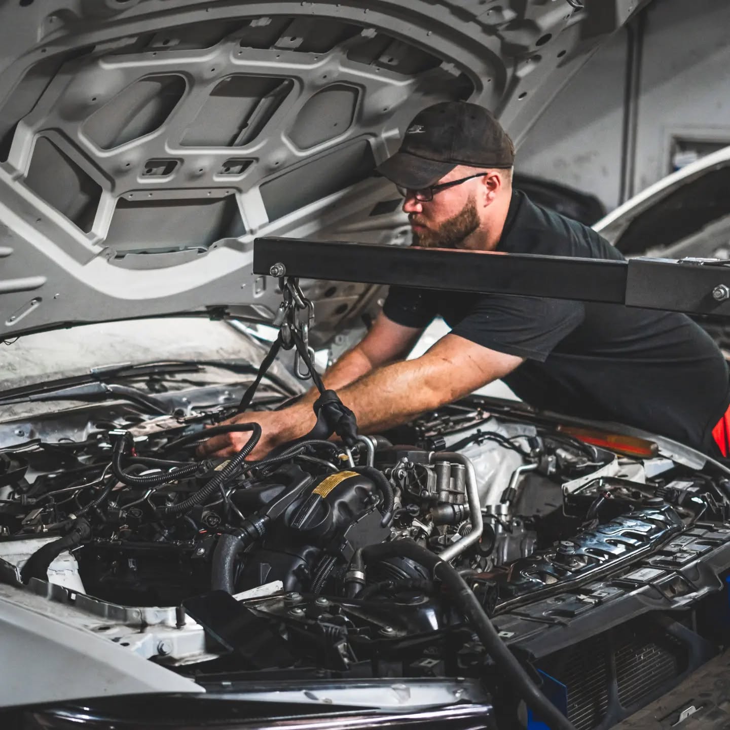 Professional BMW workshop showing family business values